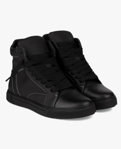 Чоловічі хайтопи ENVISØ STRØNG AR007-01 — сила без крику, чорна шкіра, біла строчка